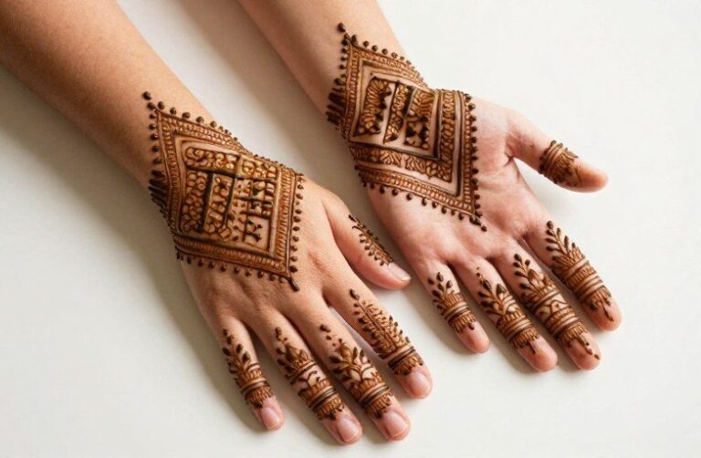 Geometric Henna Tattoo Ideas