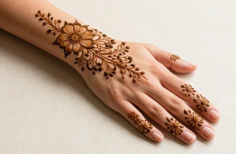 Mehndi Flower Tattoo Meaning: Symbolism, Styles & What to Know