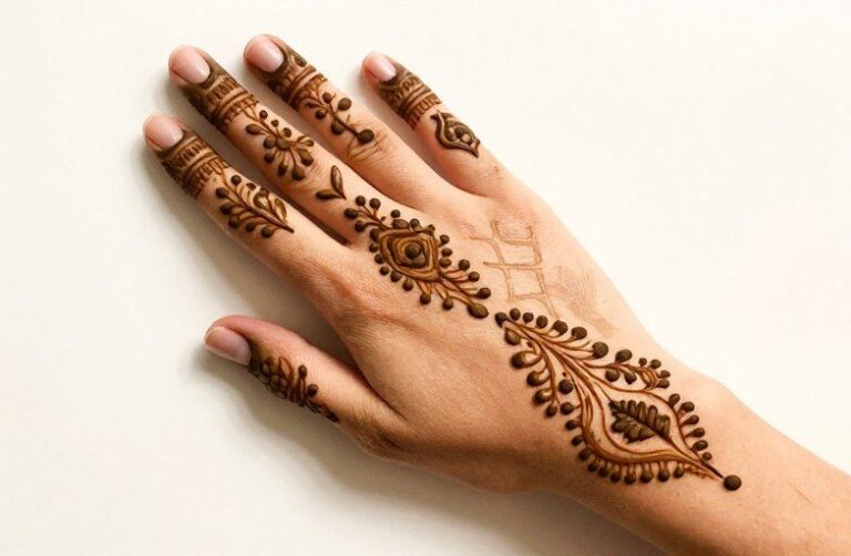 Simple Finger Mehndi Tattoo Ideas