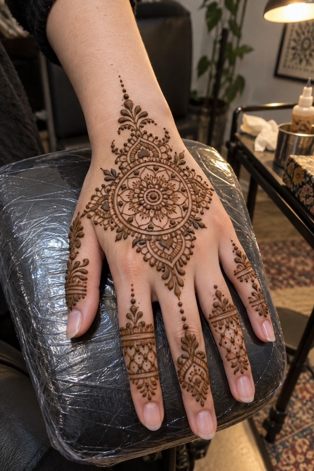 Map the Centerline: Simple Stylish Front-Hand Mandala Mehndi