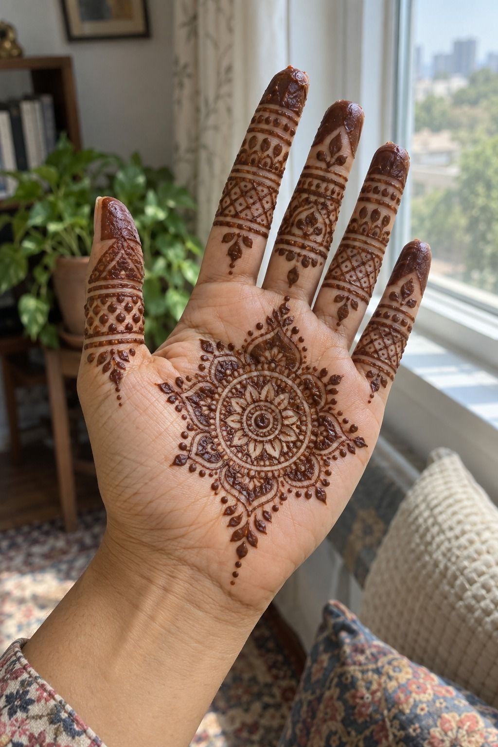 Keep Simple Mandala Mehndi Design Symmetrical