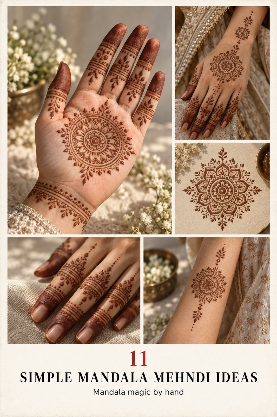 How to Create a Simple Mandala Mehndi That Ages Well – 11 Ideas
