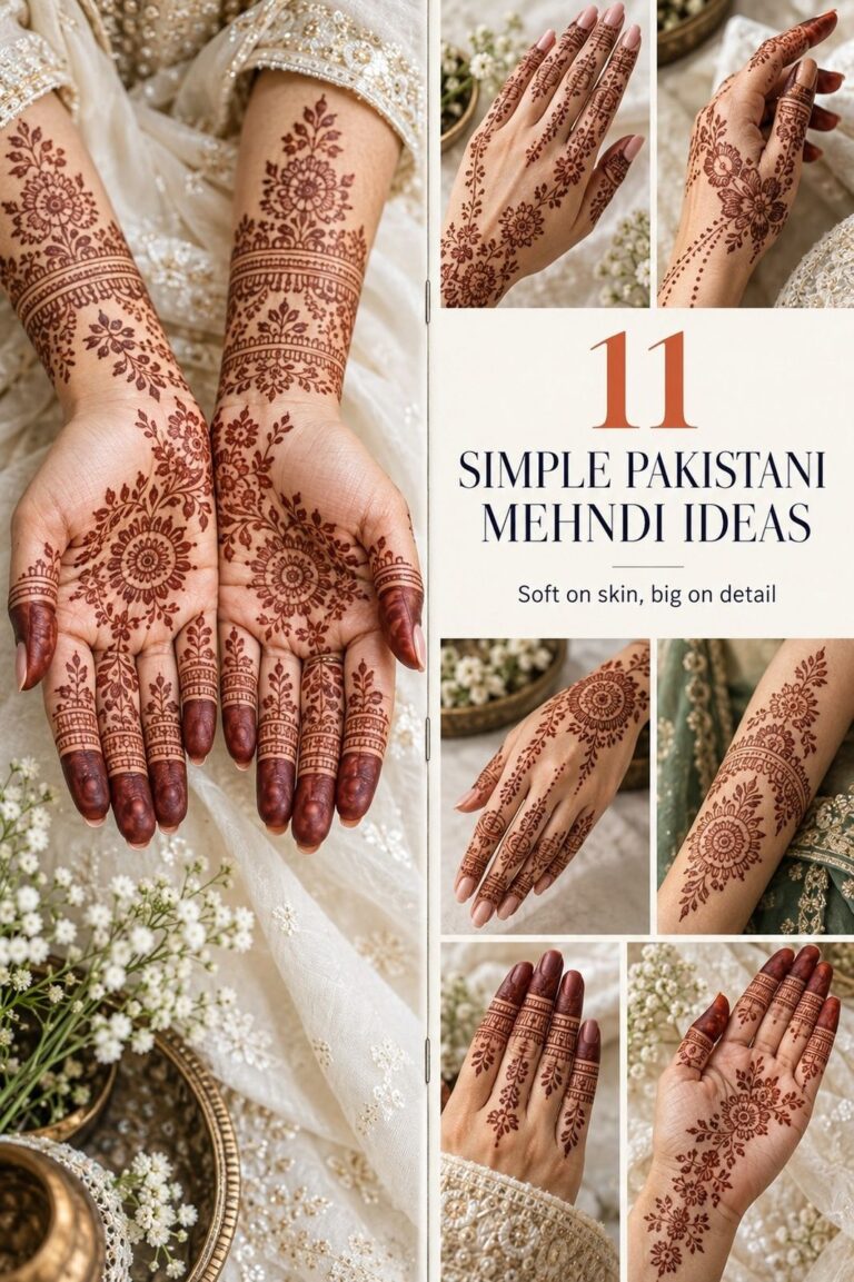 11 Simple Pakistani Mehndi Designs That Stay Crisp on Skin