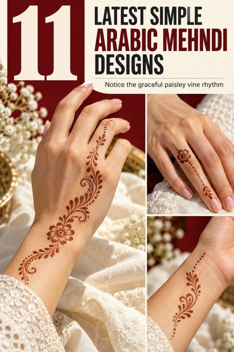 How to Create the Latest Arabic Simple Mehndi With One Cone