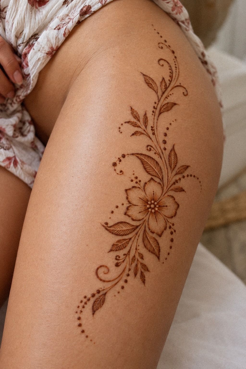 A Symbolic Arabic Flower Trail for One Finger