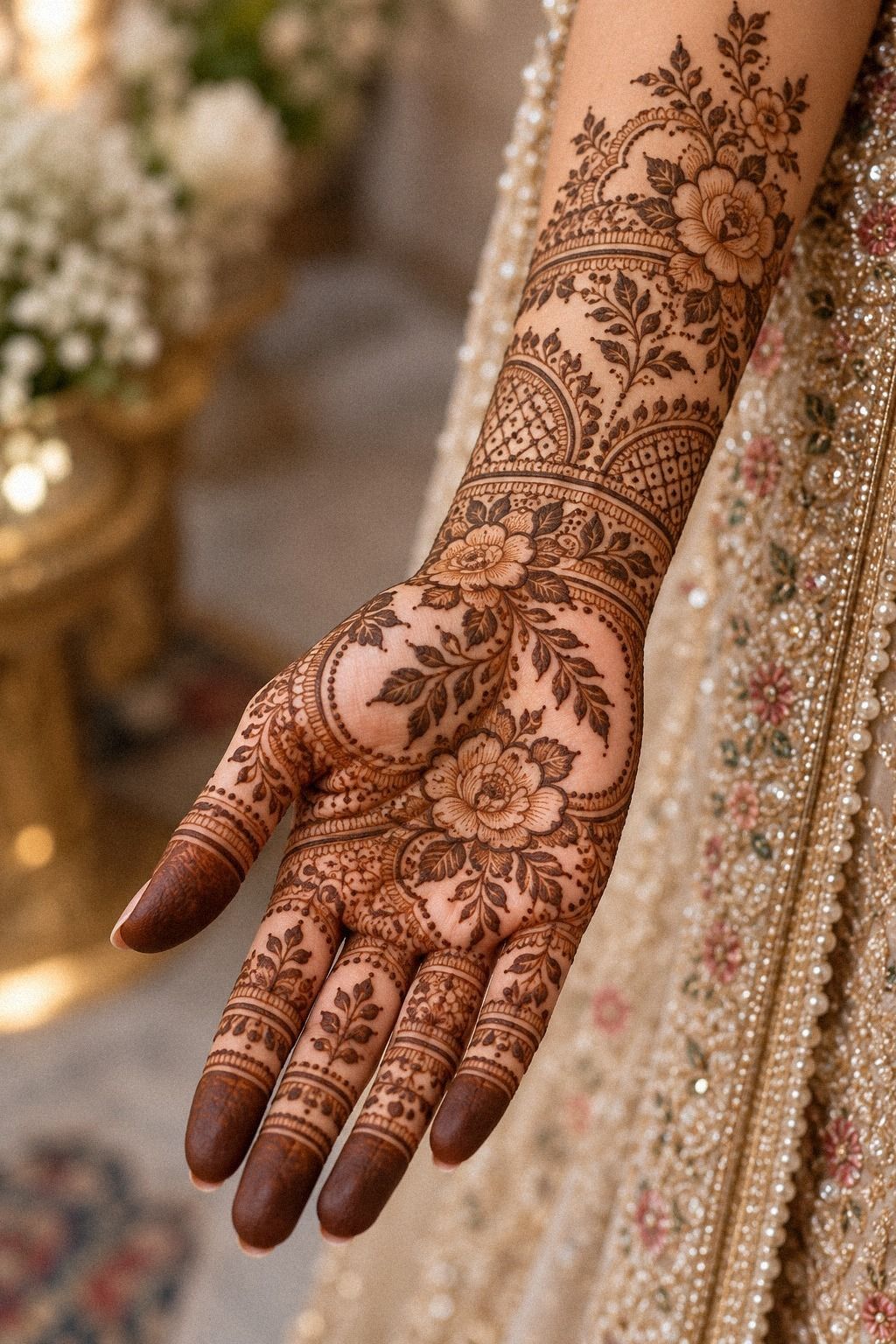 Protecting the Finished Bridal Henna Design