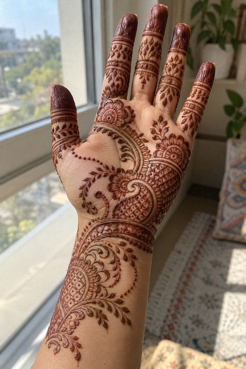 Let Flowing Arabic Vines Lead Across the Front Hand