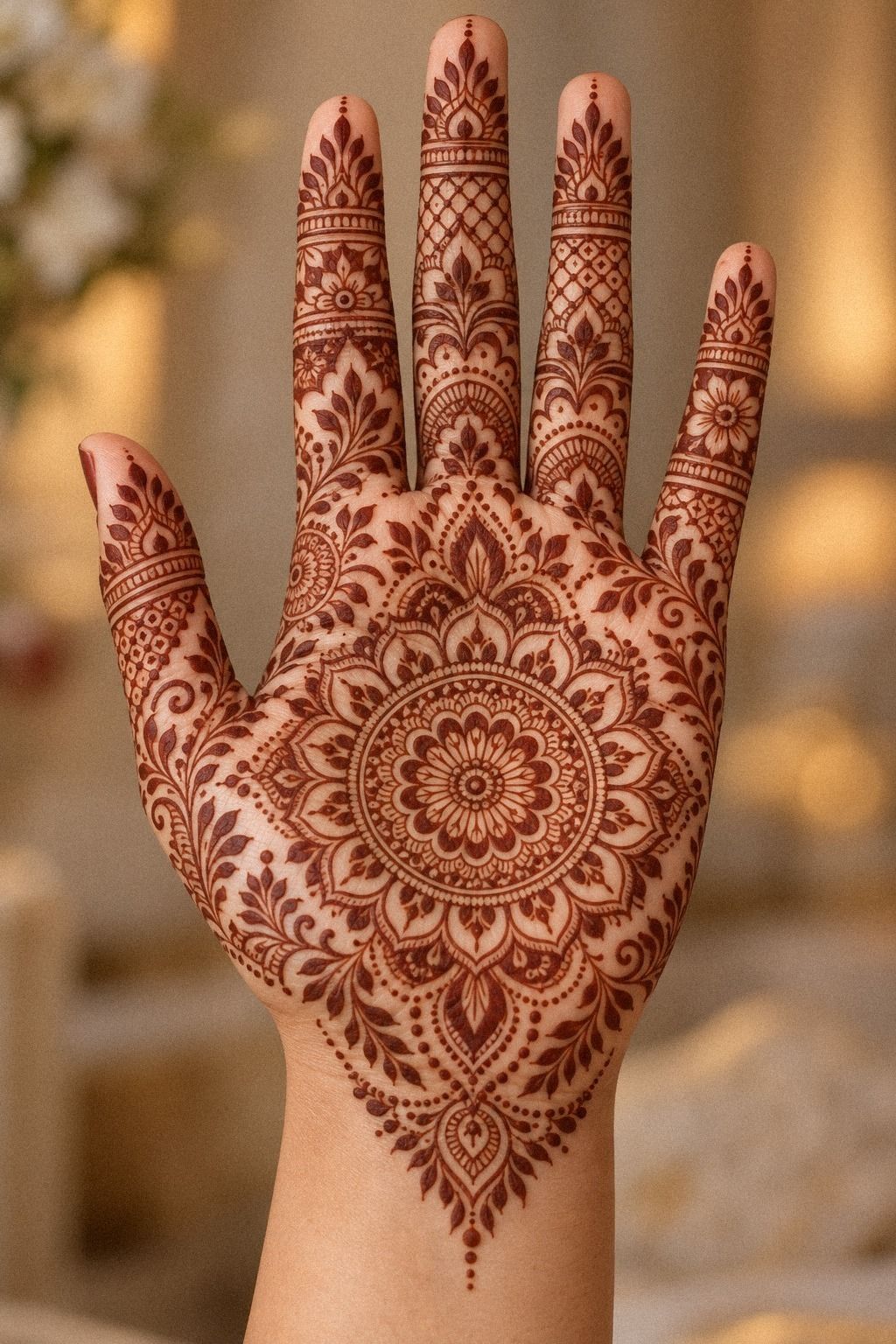 Pair Symmetrical Floral Motifs With One Human Detail