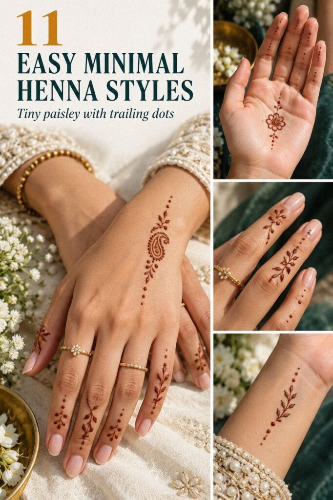 Easy Minimal Henna Designs for the Back of the Hand Anyone Can Do
