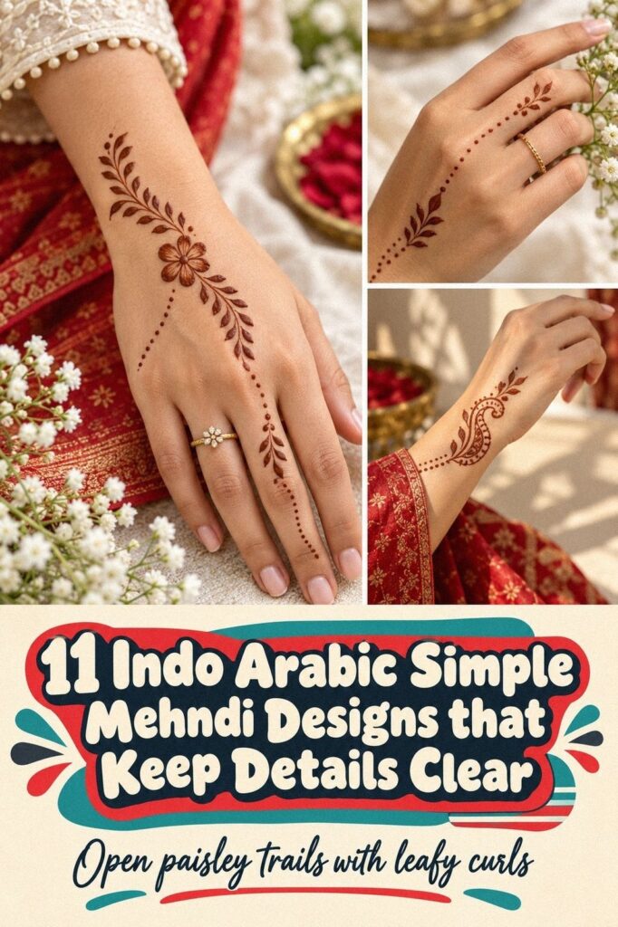 11 Indo Arabic Simple Mehndi Designs To Feel Eid-Ready