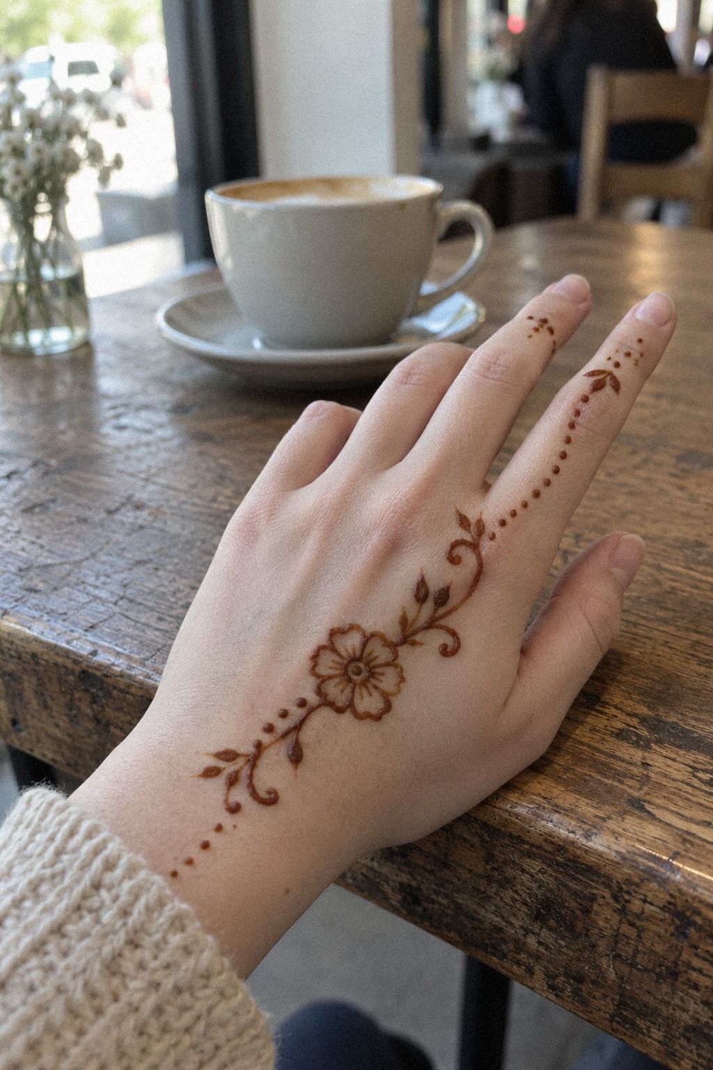 Where Should an Indo Arabic Design Travel on the Back Hand?