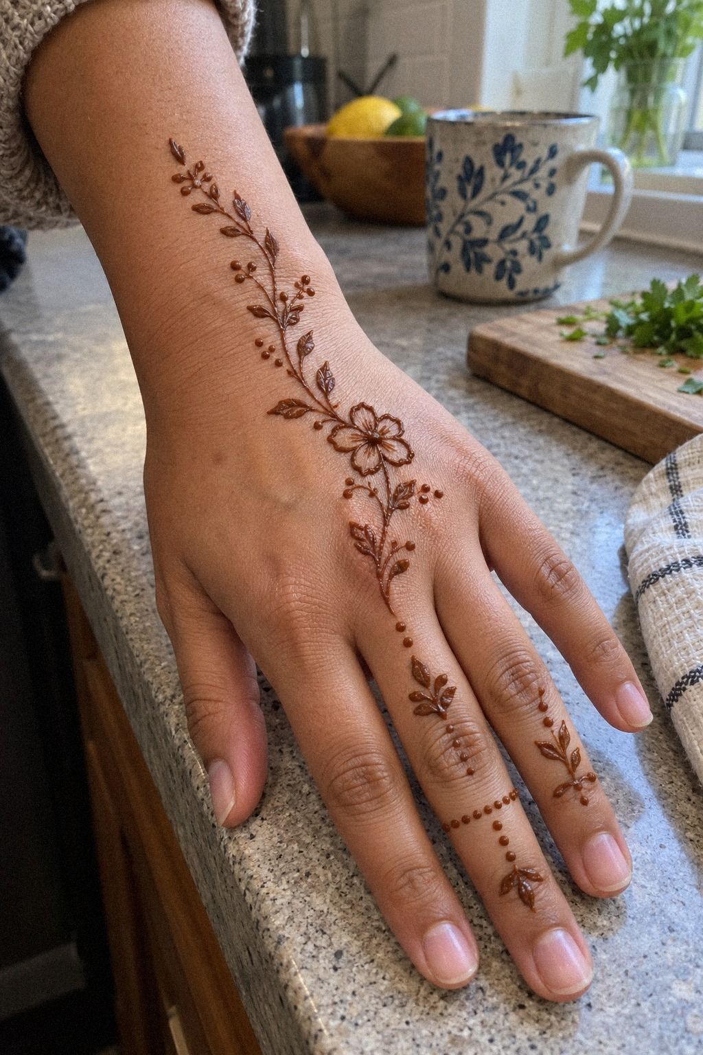 Arabic Floral Fingers With a Lively Finish