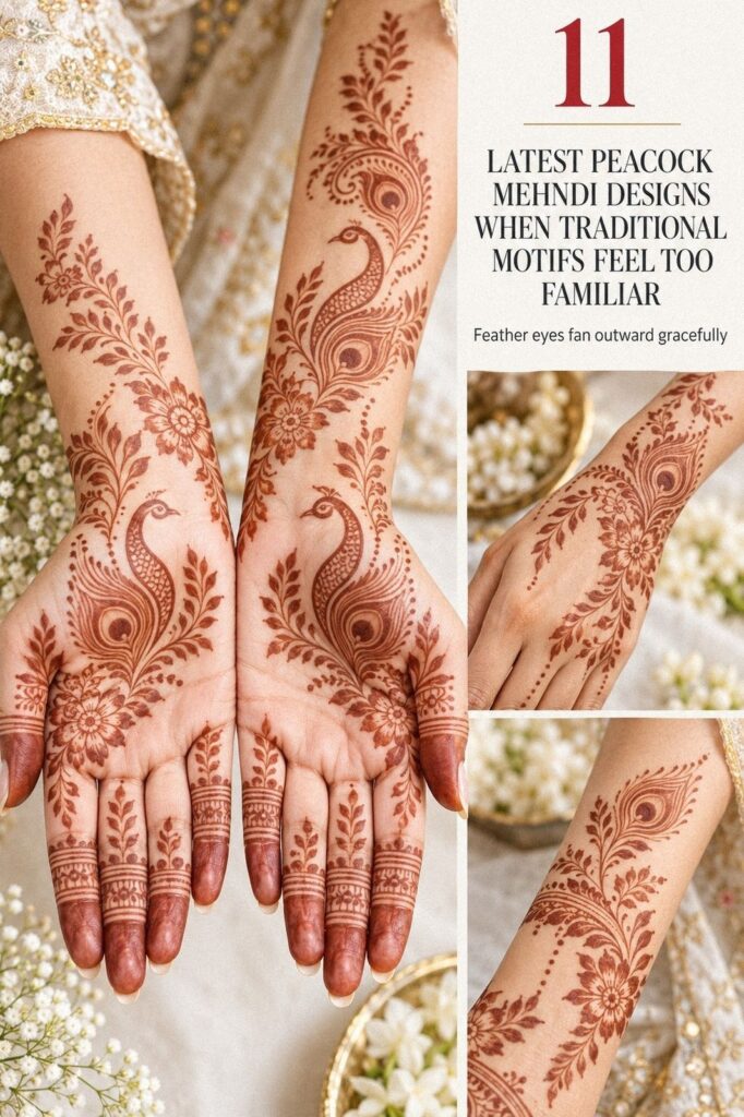 How to Design Latest Peacock Mehndi for Eid Celebrations - 11 Ideas