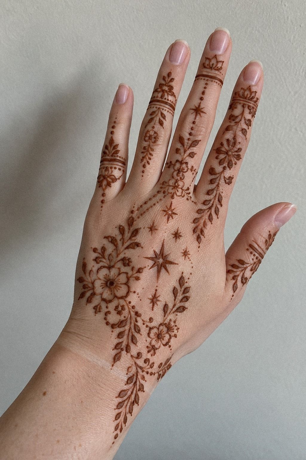 Start With Intricate Finger Mehndi Patterns: The Finger Ladder Rule