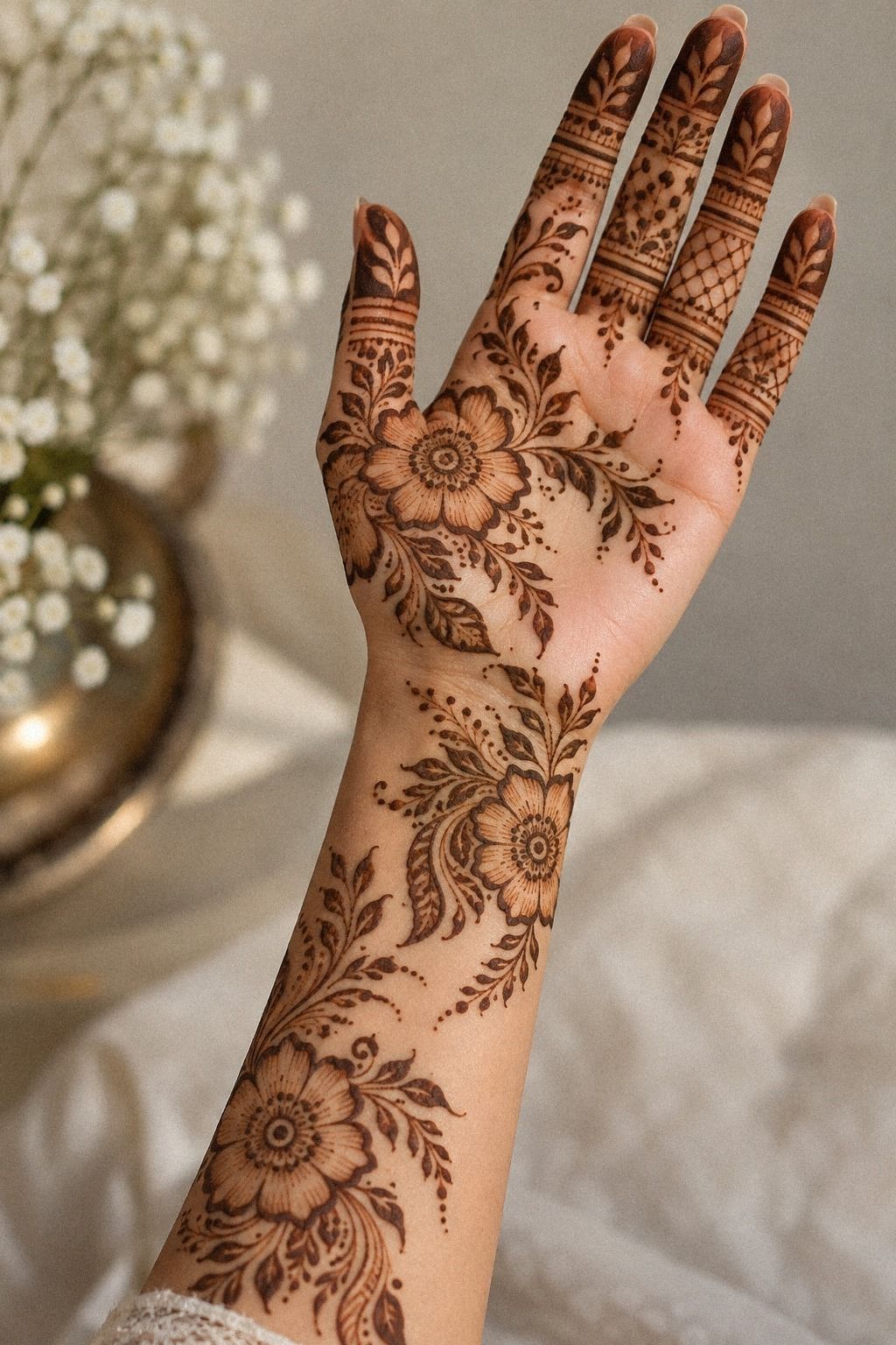 Photograph Vibrant Latest Mehndi Designs Clearly: The Warm-Light Frame