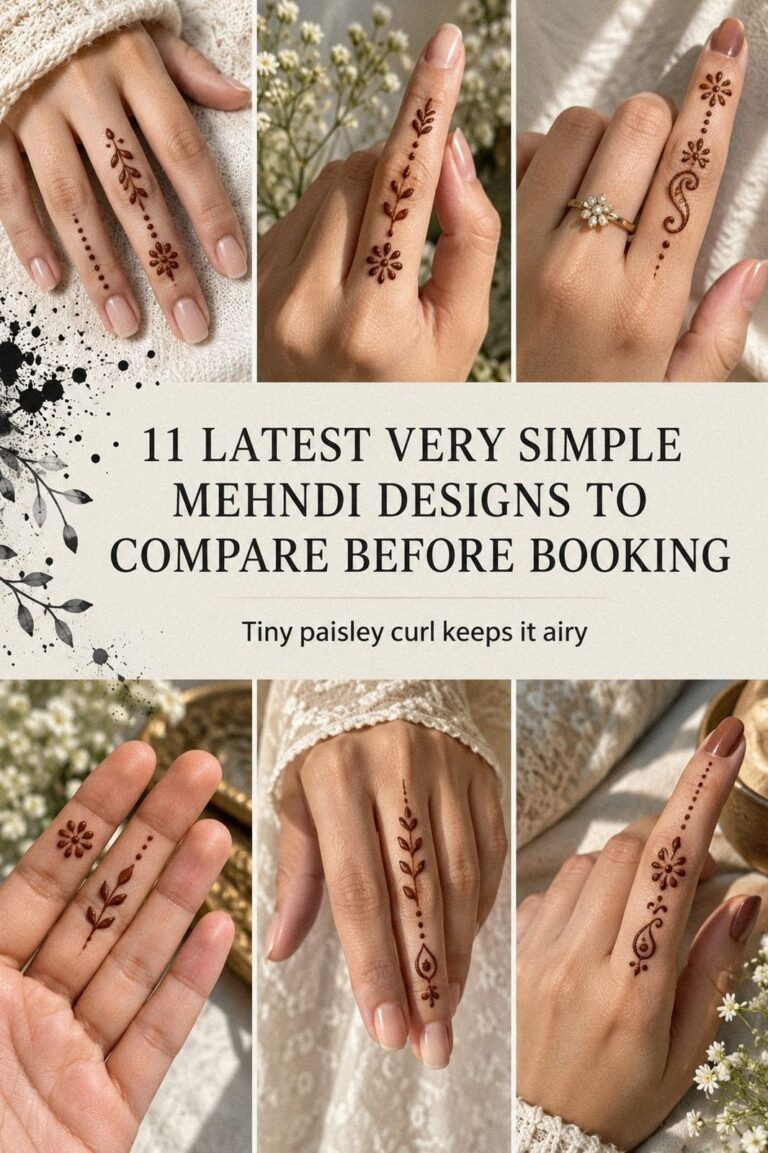 11 Latest Very Simple Mehndi Designs You Can Do in One Evening at Home