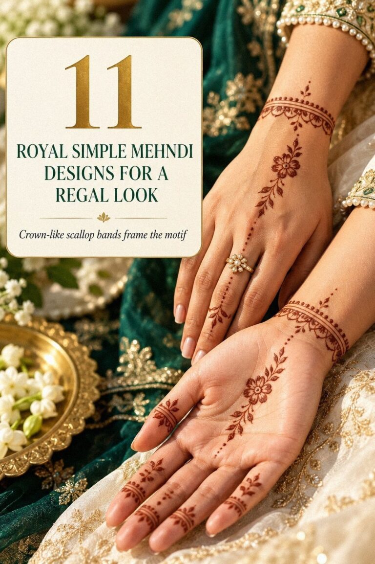 11 Royal Simple Mehndi Designs That Darken Into Deep Color by Day Two