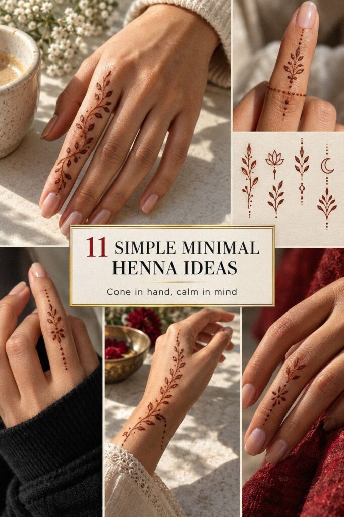11 Simple Minimal Henna Designs For A Gentle, One-Sitting Application