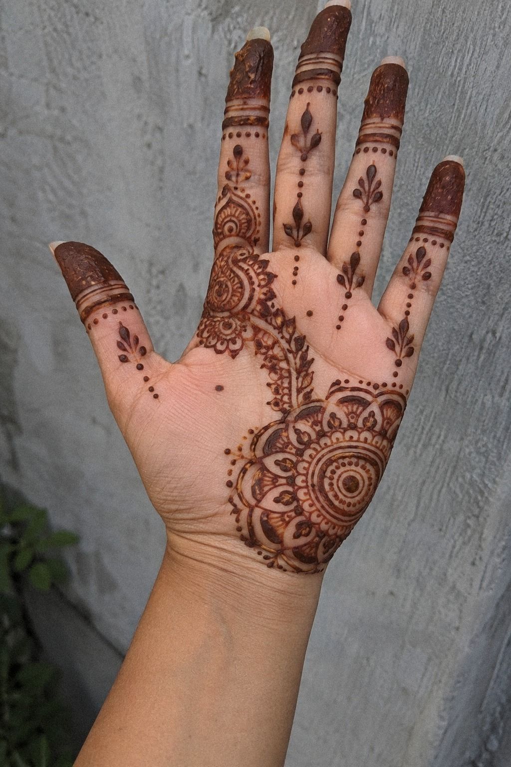 Bold Dotwork Henna Hand Accents