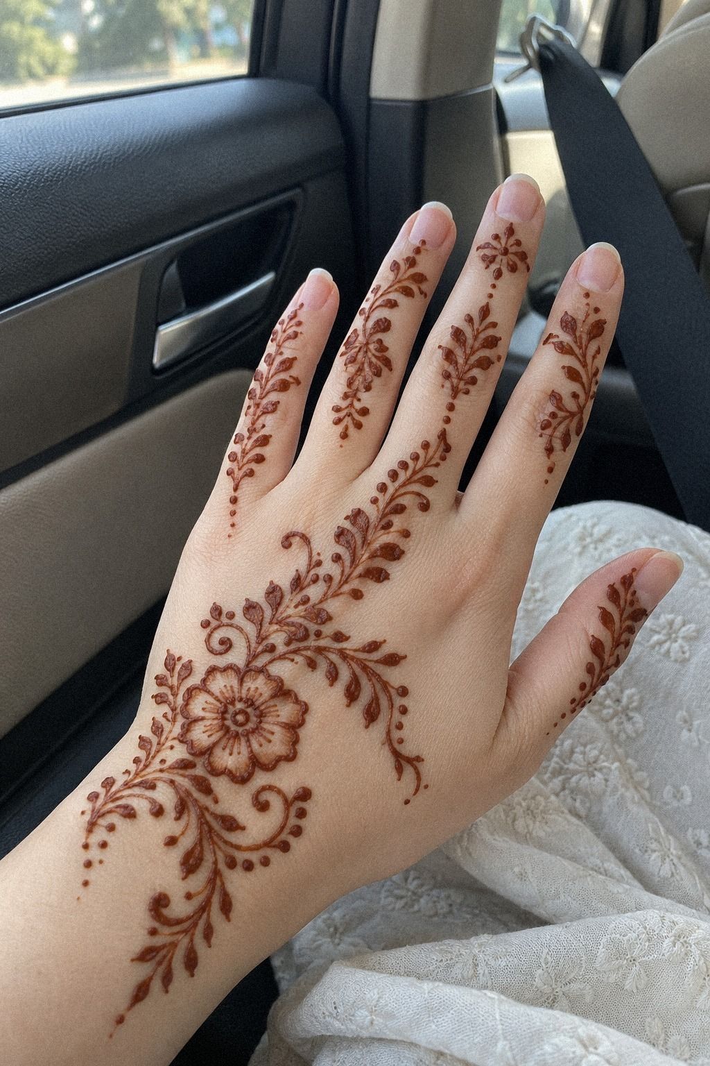 Draw Simple Traditional Arabic Mehndi Designs For Fingers (The Finger-Vine Rule)